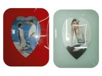 HQ 9004 Рамка для фотографий из стекла ( сердце ) вертикальная 10х15